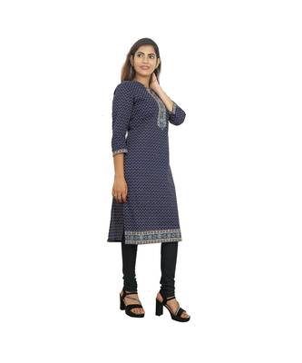 Blue Printed Kurti For Women 2