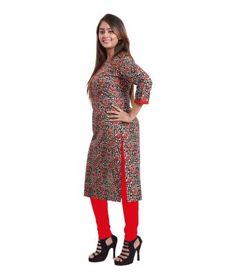 Brown Printed Kurti For Women 3