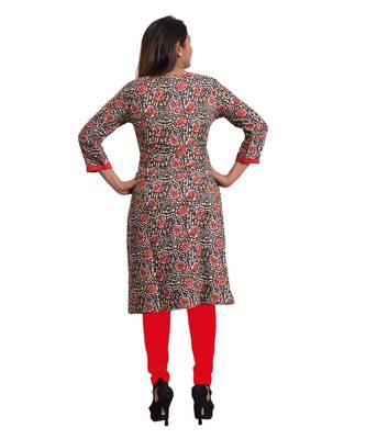 Brown Printed Kurti For Women 4