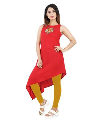 Red embroidered Kurti For Women 1