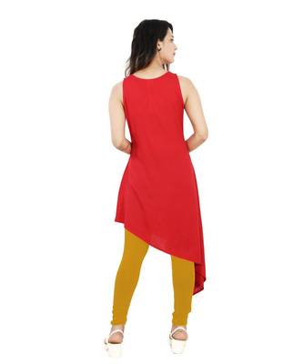 Red embroidered Kurti For Women 4