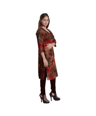 Red Printed Kurti For Women 2