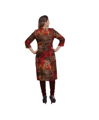 Red Printed Kurti For Women 4