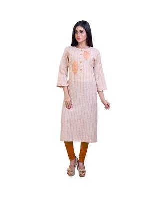 Striped embroidered kurta For Women 1