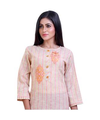 Striped embroidered kurta For Women 3