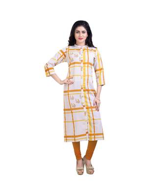 Checked and Floral Kurta For Women 1