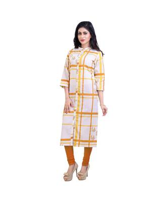 Checked and Floral Kurta For Women 3