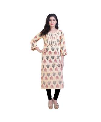 Floral print with Embellishment Kurta For Women 1
