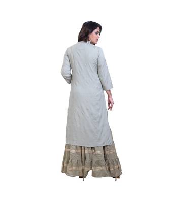 Layered Floor Length Gown For Women 4