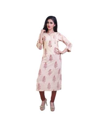 Yellow Printed Kurta For Women 1
