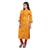 Mustard Printed Kurta For Women