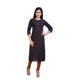 Embellished Black Kurta For Women