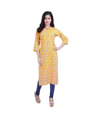 Yellow kurta For Women 1