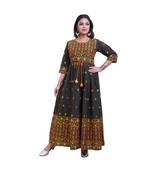 Olive Green Long Gown For Women