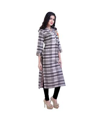 embroidered grey kurta For Women 2