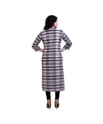 embroidered grey kurta For Women 4