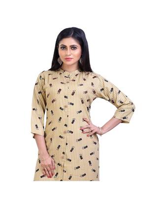 Striped cream Kurta For Women 5