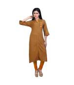 Mehendi Green embroidered Kurta For Women