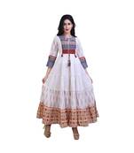 off white Anarkali Kurta For Women