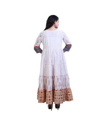 off white Anarkali Kurta For Women 3