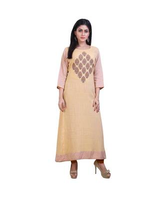 Yellow& Peach Kurta For Women 1
