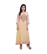 Yellow& Peach Kurta For Women