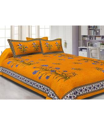 multicolor floral print cotton bed sheets 1