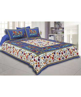 multicolor floral print cotton bed sheets 1
