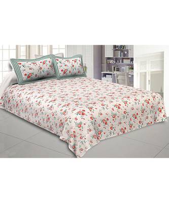 multicolor floral print cotton bed sheets 1
