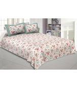 multicolor floral print cotton bed sheets