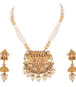 Gold crystal pendants