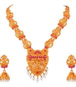 Maroon crystal necklaces