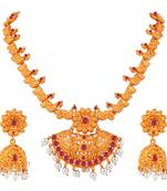 Maroon crystal necklaces