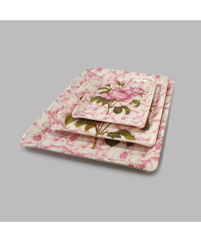 Ferrari Pink Rose High Grade Melamine Serving Plates