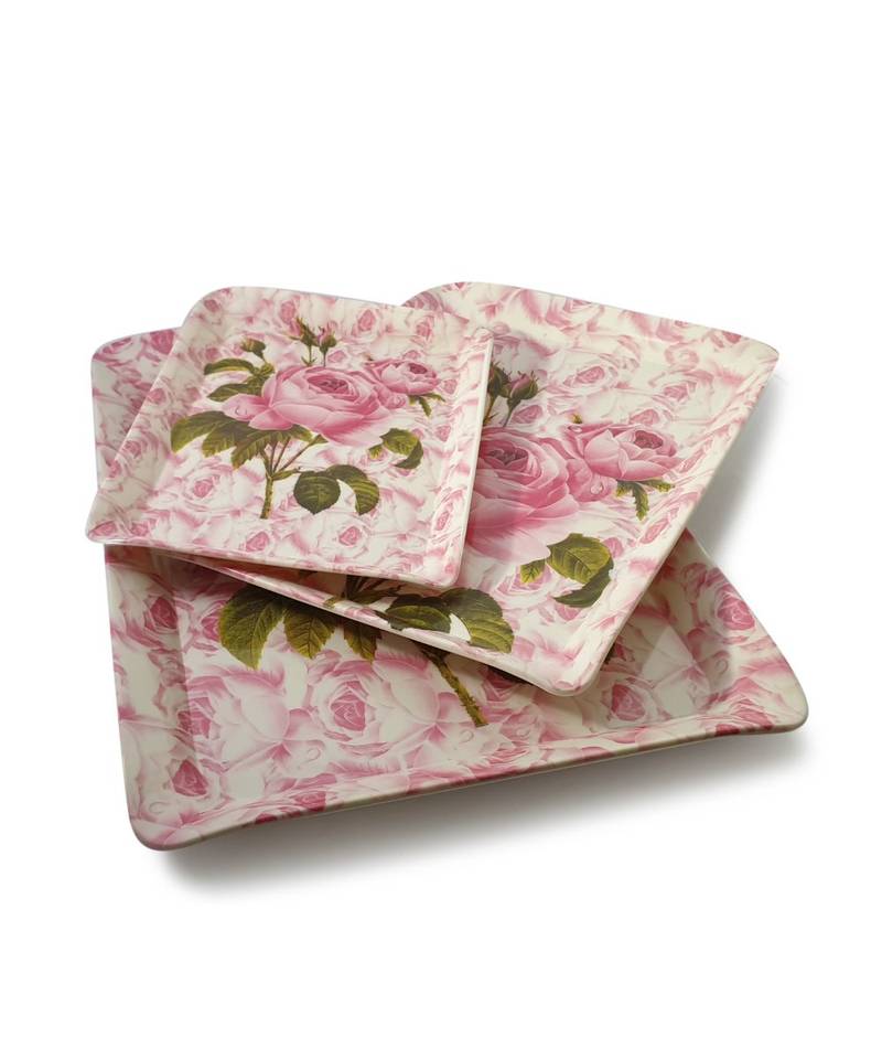 Ferrari Pink Rose High Grade Melamine Serving Plates
