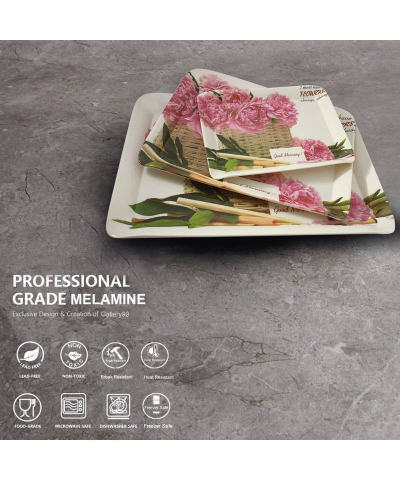 Ferrari Flowers Always High Grade Melamine Serving Plates