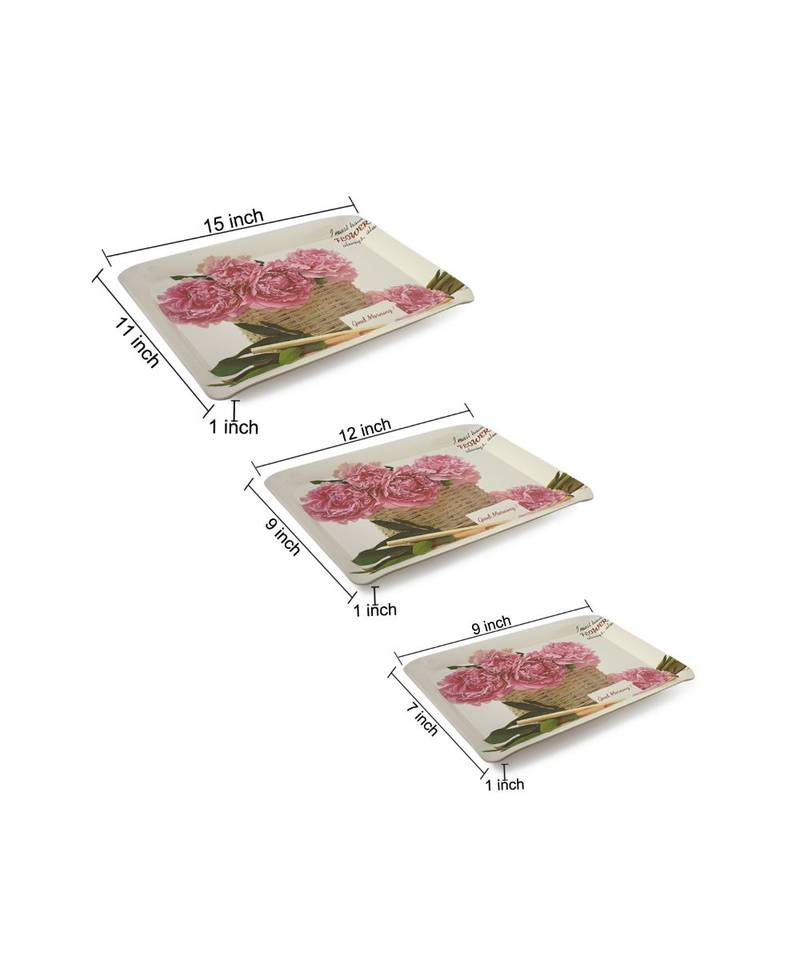 Ferrari Flowers Always High Grade Melamine Serving Plates