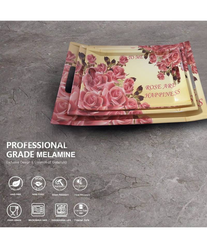 Japan Roses High Grade Melamine Serving Plates