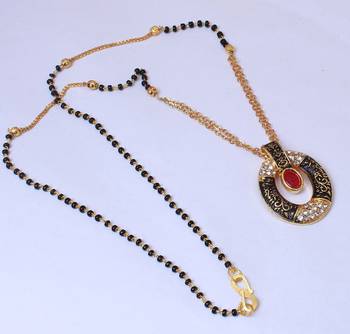 Gold diamond mangalsutra 1