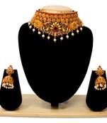 Maroon necklace-sets