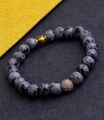 Shiny Beads Brass Men's Bracelet