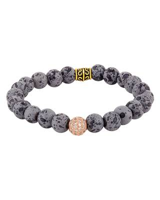 Shiny Beads Brass Men's Bracelet 2