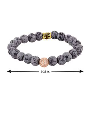 Shiny Beads Brass Men's Bracelet 3