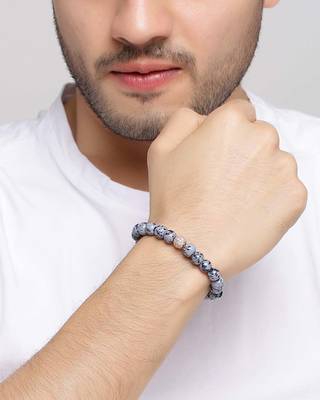 Shiny Beads Brass Men's Bracelet 4