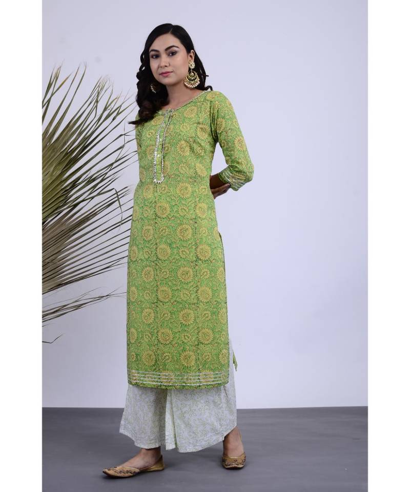 Gaari Cotton Hand Block Set of three