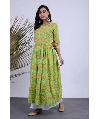 Yarana Hand blocked Kurta Palazzo Set of Two 2