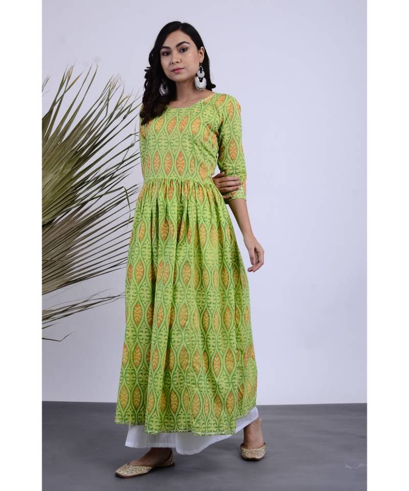 Yarana Hand blocked Kurta Palazzo Set of Two