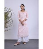 Aarifa Hand Blocked Kurta Palazzo Set Of Two