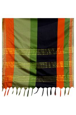 Pink printed cotton silk saree with blouse 4