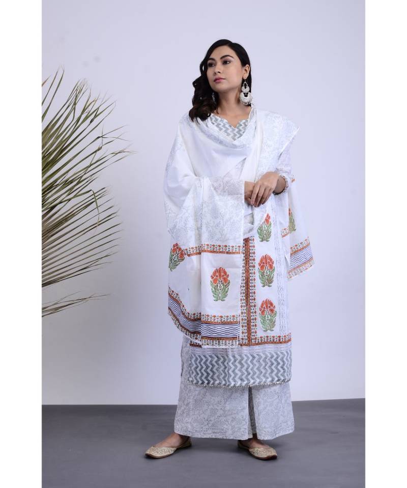 Kangana Cotton Hand Block Set Three